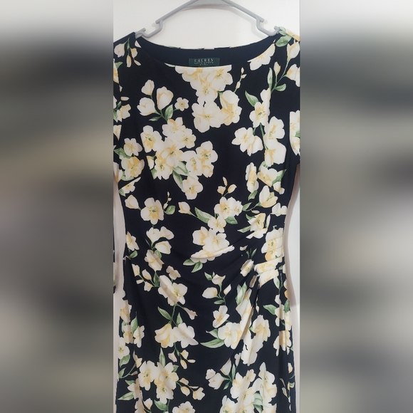 Lauren Ralph Lauren navy flower dress size 4 - Picture 3 of 8
